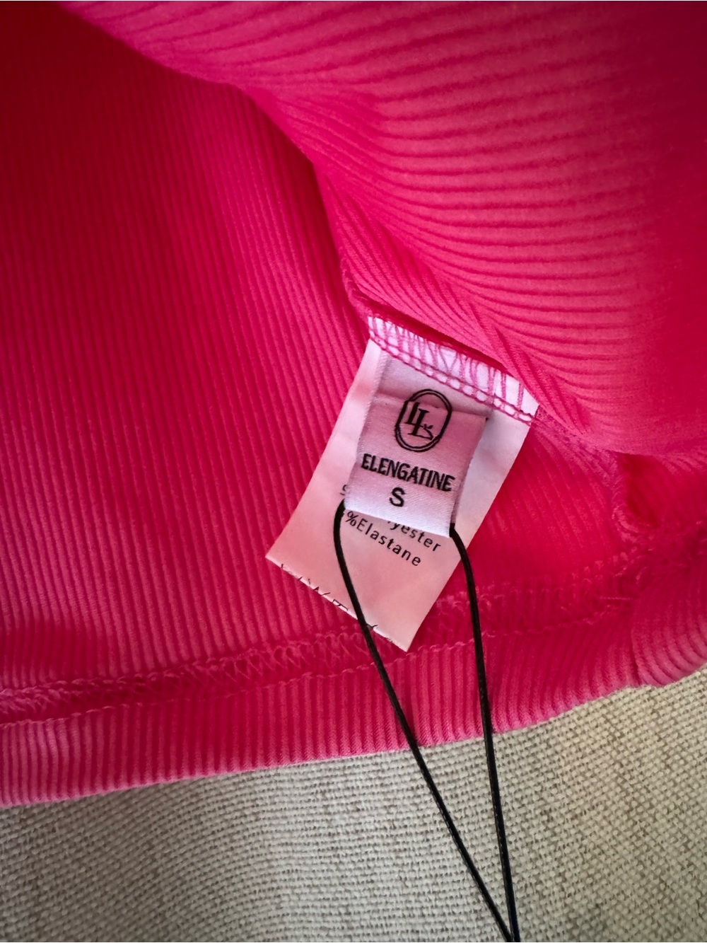Pink Grommet Ribbed Tank Top - Picture 3 of 3